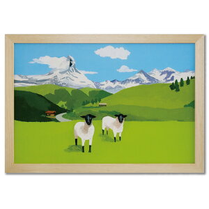 䓛[V HI10 zA[g|X^[uSheep in Zermatt, Switzerland,2015v 65×45cm |X^[ A[gpl A[gt[ A[g G z  Ǌ| A[gpl t[