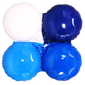 装飾 簡単 クラスターバルーンU （ホワイト×ライトブルー×ブルー×ディープブルー ） 22cm　1セット(10枚入)