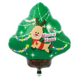 クリスマス 装飾 デコレーション 1か月浮遊 Ibrexバルーン 15インチトナカイ&サンタツリーパッケージ入 W32cm×H33cm 0201339032 　1セット(5袋入)