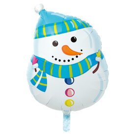クリスマス 装飾 1か月浮遊 Ibrexバルーン 14インチ雪だるま W27cm×H35cm 0201214507 　1セット(5袋入)