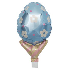 イースター 復活祭 飾り付け アップライト プラムブルー 卵型 膨らまし後約W8.5cm×H14cm 逆止弁付 0201810803 1セット(10枚)