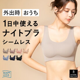 【本日限定！300円クーポン】 ナイトブラ シームレス 育乳 ブラジャー 育乳ブラ ノンワイヤー ブラ 昼夜兼用 脇高 大きいサイズ 小胸 脇肉 谷間 盛れる 薄手 響かない 快適 楽 さらさら 通気性 無地 痛くない バンビウォーター 夏用 夏