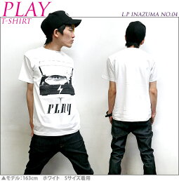 PLAYTシャツ-LPR-a04-t-Z完-ROCKロックTシャツフォトミュージック半袖トップスアメカジカジュアルオリジナルメンズレディースユニセックスホワイトグリーン白緑色春夏秋服コーデコットン綿100%Tシャツ屋さんバンビ【RCP】