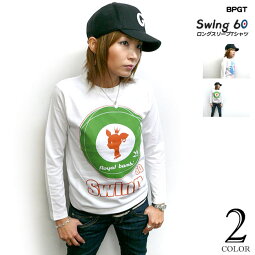Swing60ロングスリーブTシャツBPGTsp019lt-じ完-長袖ロンTeeターゲットモッズMod'sUKロックTシャツプリントかっこいいカジュアルアメカジメンズレディースペアユニセックス男女兼用大きいサイズコットン綿100%春秋冬服コーデ【RCP】
