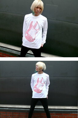 Rocker?ロングスリーブTシャツBPGTsp029lt-Z完-長袖ロンTカットソーギター柄プリントロッカーロックTシャツバンドカジュアルアメカジメンズレディースユニセックス男女兼用ホワイト白色コットン綿100%Tシャツ屋さんバンビ【RCP】