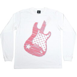 Rocker?ロングスリーブTシャツBPGTsp029lt-Z完-長袖ロンTカットソーギター柄プリントロッカーロックTシャツバンドカジュアルアメカジメンズレディースユニセックス男女兼用ホワイト白色コットン綿100%Tシャツ屋さんバンビ【RCP】