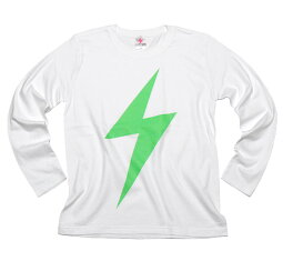 イナズマロングスリーブTシャツ【LPR-イナズマレコード】a01lt-A-パンクロック稲妻ネオンカラー蛍光長袖ロンTカットソーメンズレディースユニセックス【RCP】