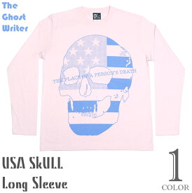 USA スカル ロングスリーブ Tシャツ - tgw019lt -Z完-長袖 ロンTee カットソー パンクロック ドクロ柄 グラフィックデザイン かっこいい アメリカ アメカジ カジュアル プリント オリジナル メンズ レディース 男女兼用ブランド 大きいサイズ 【RCP】