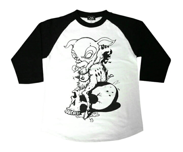 楽天市場 コアバンビ ラグランスリーブ 7分袖 Sp002rg Z 修正 Bambi Rock ロックtシャツ スカル 子鹿 キャラクター アメカジ カジュアル 髑髏 ドクロ 七分袖 メンズ レディース ユニセックス かっこいい ハードコア イラスト 白黒 綿100 Rcp ｔシャツ屋さん