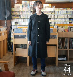 【送料無料】チェコタイプワークコート(ブラック)レプリカjc083-bk-ろ完-黒色ヘリンボーン生地ショップコートロング丈ミリタリー軍物アウターカジュアルストリートおしゃれメンズレディース男女兼用春秋冬服コーデ【RCP】【smtb-m】