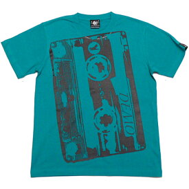 Demo Tape（デモテープ）Tシャツ (A.グリーン) bk001tee-G完- 半袖 カセットテープ 音楽 音源 ロックTシャツ バンドTシャツ アメカジ カジュアル かっこいい メンズ レディース ファッションブランド 大きめサイズ 緑色 綿100%【RCP】