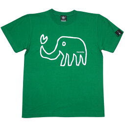 ゾウさんTシャツ(グリーン)BPGTsp018tee-gr-Z完-緑色半袖トップス可愛いPOPおしゃれロゴ象柄アニマルイラスト落書きカジュアルメンズレディースペア男女兼用オリジナルプリントTee大きいサイズ春夏秋服コーデ綿100%【RCP】