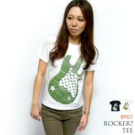 Rocker? Tシャツ (ホワイト) BPGT sp029tee-wh -Z- 半袖 白色 Guitar ギター柄 ロックTシャツ ロッカー ロックンロール バンド ライブ フェス アメカジ カジュアル オリジナル メンズ レディース ユニセックス 大きいサイズ コットン綿100%【RCP】