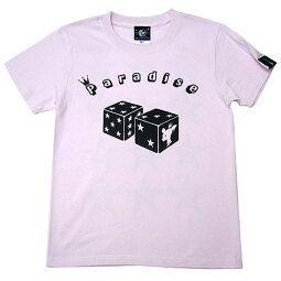 Paradise(パラダイス)Tシャツ(ライトピンク)BPGTsp041tee-lp-Z完-半袖サイコロダイス賽子ロゴteeかわいいアメカジカジュアルトップスメンズレディースペアユニセックスアメカジ大きいサイズ桃色春夏秋コーデコットン綿100%【RCP】