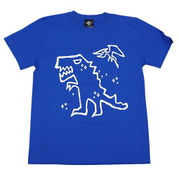 ティラノTシャツ(ロイヤルブルー)sp052tee-rb-Z完-半袖青色恐竜ティラノザウルスキャラかわいいおしゃれらくがきイラストバックプリントカジュアルアメカジメンズレディース男女兼用ブランド大きいサイズコットン綿100%【RCP】