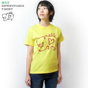 カバ Tシャツ (イエロー) sp053tee-ye -X- 半袖 黄色 かば 河馬 動物 どうぶつ アニマルイラスト 落書き かわいい おしゃれ アメカジ カジュアル バックプリント メンズ レディース 男女兼用 ユニセックスブランド ゆったり 大きいサイズ コットン綿100%