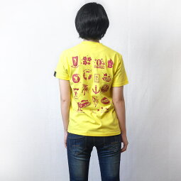 カバTシャツ(イエロー)sp053tee-ye-Z完-半袖黄色かば河馬動物アニマルイラスト落書きかわいいおしゃれアメカジカジュアルバックプリントメンズレディースユニセックスブランド大きいサイズコットン綿100%Tシャツ屋さんバンビ【RCP】