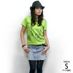 モビモビTシャツ(ライムグリーン)sp060tee-lgr-Z完-半袖teeイラスト落書きらくがきクレヨンポップキャラクターアメカジカジュアルかわいいおしゃれメンズレディースユニセックスブランド大きいサイズコットン綿100%Tシャツ屋さんバンビ【RCP】