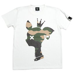 迷彩バンビTシャツ(ホワイト)-BPGT-sp088tee-wh-G-RR-半袖メンズレディースキャラカモフラージュかわいい可愛いbambi子鹿ロゴカジュアルアメカジストリートファッションオリジナルユニセックス大きいサイズデザインおしゃれ白【RCP】