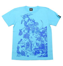 蟹座 ガール（ Cancer Girl ）Tシャツ - baster great bg012tee-Z完- かに座 星座 神話 コラボTシャツ きれい かわいい カジュアル イラスト おしゃれ 半袖 メンズ レディース 男女兼用ブランド ブルー グレー 青水色 コットン綿100%【RCP】