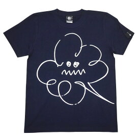 モクモク Tシャツ (ネイビー) BPGT sp061tee-ny -F- 半袖 紺色 雲り空 くもり空 キャラクター イラスト 落書き らくがき 可愛い おしゃれ アメカジ カジュアル メンズ レディース ペア ユニセックス 大きいサイズ 春夏秋服コーデ Tシャツ屋さんバンビ【RCP】