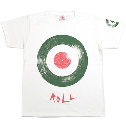 ROLL(ロール)Tシャツ(ホワイト)-LPR-a08tee-wh-Z完-半袖白色ターゲットModsモッズバンドロックTシャツレコードアナログ盤オリジナルメンズレディースペアユニセックスかっこいい大きいサイズ春夏秋服コーデコットン綿100%【RCP】