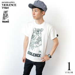 VIOLENCE(バイオレンス)Tシャツ(ホワイト)-pi012tee-wh-Z完-半袖白TeeゾンビスケボーパンクロックTシャツバンドTシャツカジュアルアメカジおしゃれメンズレディース男女兼用ブランドかっこいい大きいサイズコットン綿100%【RCP】