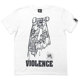 VIOLENCE(バイオレンス)Tシャツ(ホワイト)-pi012tee-wh-Z完-半袖白TeeゾンビスケボーパンクロックTシャツバンドTシャツカジュアルアメカジおしゃれメンズレディース男女兼用ブランドかっこいい大きいサイズコットン綿100%【RCP】