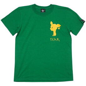 涙目バンビ(TEAR) Tシャツ (グリーン) sp065tee-gr -F- 半袖 緑色 みどり ワンポイント ロゴマーク BAMBI ばんび こじか おしゃれ かわいい 可愛い オリジナルブランド メンズ レディース 男女兼用 アメカジ カジュアル スポーツ コットン100％