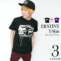 DESTINY(ディスティニー)Tシャツ-TheGhostWriter-tgw003tee-G-パンクロックロックTシャツパンクファッションかっこいいオリジナル半袖メンズレディースユニセックスブラックピンク黒桃大きいサイズ【RCP】