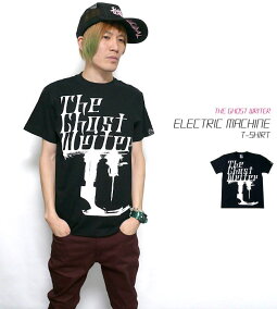 electricmachineTシャツ-TheGhostWritertgw034tee-Z完-半袖グラフィックパンクロックTシャツPunkRockアメカジカジュアルストリートかっこいいプリントメンズレディースペアユニセックスブラック黒色系綿100%Tシャツ屋さんバンビ【RCP】
