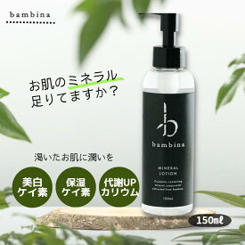 竹水 bambina ミネラル ローション 150ml アトピー 保湿 低刺激 敏感肌 かさかさ乾燥肌 しっとり ニキビ ゆらぎ肌 くすみ 硫黄 シリカ ケイ素 竹炭 メンズ キメを整えて みずみずしく ふっくらしたお肌へ バンビーナ365 ふるさと納税