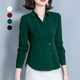 【半額クーポン対象】トップス シャツ ブラウス 長袖 デザイン 上品 綺麗 高見え 大人可愛い ベーシック ガーリー シンプル デート 女子会 おしゃれ レディース おすすめ プチプラ 【lestp302-050】【予約販売：15-20日】メ込2