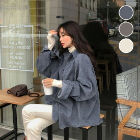 【半額クーポン対象】コーデュロイ シャツ ブラウス オーバーサイズ ビッグシルエット ボリューム袖 バルーン袖 ルーズ カジュアル ゆったり レディース トレンド 人気 プチプラ 韓国ファッション 2025秋冬新作?【letp25-7657】【予約販売：15-20日】【送料無料】メ込2