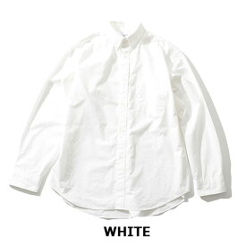 ★SALE40％OFF★BAMBOO SHOOTS バンブーシュート LONG SLEEVE B.D. SHIRT SOLID ロングスリーブ ボタンダウン シャツ ソリッド 無地 長袖 2103018 メンズ WHITE 白【返品交換不可】【PTUP】