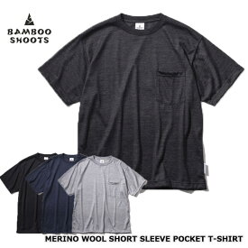 BAMBOO SHOOTS バンブーシュート MERINO WOOL SHORT SLEEVE POCKET T-SHIRT メリノウール ショートスリーブ ポケット ティシャツ 2201000 MENS メンズ 全4色 S/M/L/XL