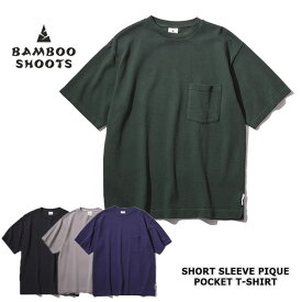 ★SALE40％OFF★BAMBOO SHOOTS バンブーシュート SHORT SLEEVE PIQUE POCKET T-SHIRT ショートスリーブ ピケ ポケット ティーシャツ MENS メンズ S/M/L/XL 全4色 2301005【返品交換不可】【PTUP】