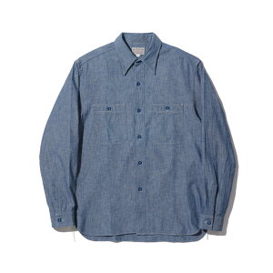 BUZZ RICKSON'S �o�Y���N�\���Y BLUE CHAMBRAY WORK SHIRT �u���[�V�����u���[���[�N�V���c ���� �����Y BR25995 L/XL BLUE