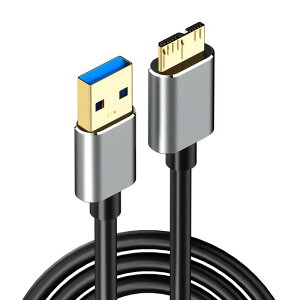 LUYING USB3.0 MicroB USB�P�[�u�� 0.5M �^�C�vA�I�X - �}�C�N���^�C�vB�I�X �����]���Ƌ}���[�d �O�t��HDD/SSD �n�[�h�h���C�u/HD�J�����ȂǂɑΉ�
