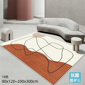 ラグ 洗える カーペット 4.5畳 ラグマット おしゃれ 80x120~200x300cm選べる18色 長方形 四角 ラグ 床暖房対応 ホットカーペット カバー 滑り止め付 ウォッシャブル オールシーズン 新生活 夏用 冬用滑り止め付