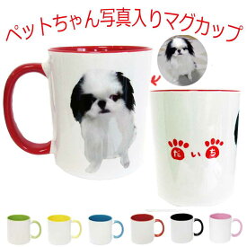 オリジナル プレゼント ペット 写真入り マグカップ ワンコ ニャンコ 名入れ オリジナル 犬 猫 還暦祝い 60歳 お祝い グッズ 誕生日 デザイン わんこ いぬ オーダー サプライズ 写真 マグカップ 母の日 父の日 ギフト クリスマスプレゼント 送料無料
