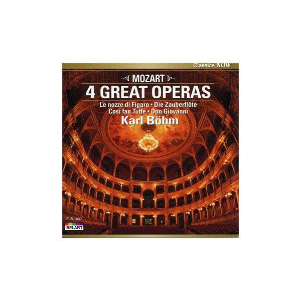 世界の名歌手によるモーツァルト オペラの名曲ベストCDです CD MOZART 4 GREAT OPERAS 4大オペラハイライト 定価 使い勝手の良い EJS-1037 モーツアルト メーカ直送品 代引き不可 同梱不可
