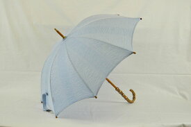 播州織 日傘［無地ライトブルー］(2506CP06)【送料無料】 クラッシュ加工生地使用限定 手作り 日本 UV 紫外線 パラソル レディース 女性 婦人 おしゃれ オシャレ 高級 かわいい ブランド