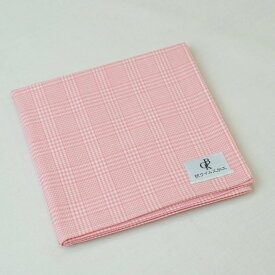 【送料無料】播州織 抗ウイルスハンカチ[ピンク グレンチェック](HKC-2506AC02)抗ウイルス・抗菌防臭加工生地使用 日本製 衛生 先染