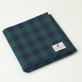 【送料無料】播州織 抗ウイルスハンカチ[グリーンタータン](HKC-2506AC03)抗ウイルス・抗菌防臭加工生地使用 日本製 衛生 先染