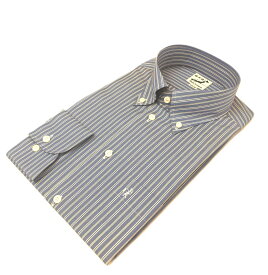 【送料無料】播州織 長袖 メンズシャツ(SHIRT-R3LS-04-18)[ブルーストライプ] 限定 素材 メンズ カジュアル ビジネス 男性 ブランド 先染 服 ファッション