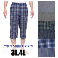 3L.4L(大きいサイズ）【メール便選択可（1点まで）】楊柳(クレープ）メンズステテコ【ウエスト2本ゴム】…