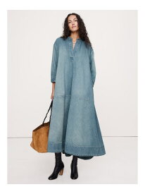 (W)LS COLLARED ALINE MAXI - DENIM BANANA REPUBLIC バナナ・リパブリック ワンピース・ドレス ワンピース ブルー【送料無料】[Rakuten Fashion]
