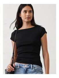 (W)リブボートネックトップス BANANA REPUBLIC FACTORY STORE バナナ・リパブリック ファクトリーストアー トップス カットソー・Tシャツ ホワイト ブラック ネイビー【送料無料】[Rakuten Fashion]