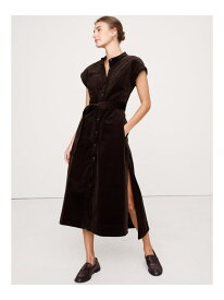 【SALE／60%OFF】(W)コーデュロイ ミディ シャツドレス BANANA REPUBLIC バナナ・リパブリック ワンピース・ドレス シャツワンピース ネイビー ブラウン【RBA_E】【送料無料】[Rakuten Fashion]